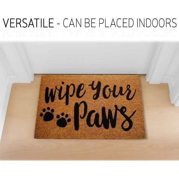 Door Mat Heavy Duty Wipe Your Paws Coir Doormat Pets Dog Home Decor Outdoor‎ - Picture 2 of 6